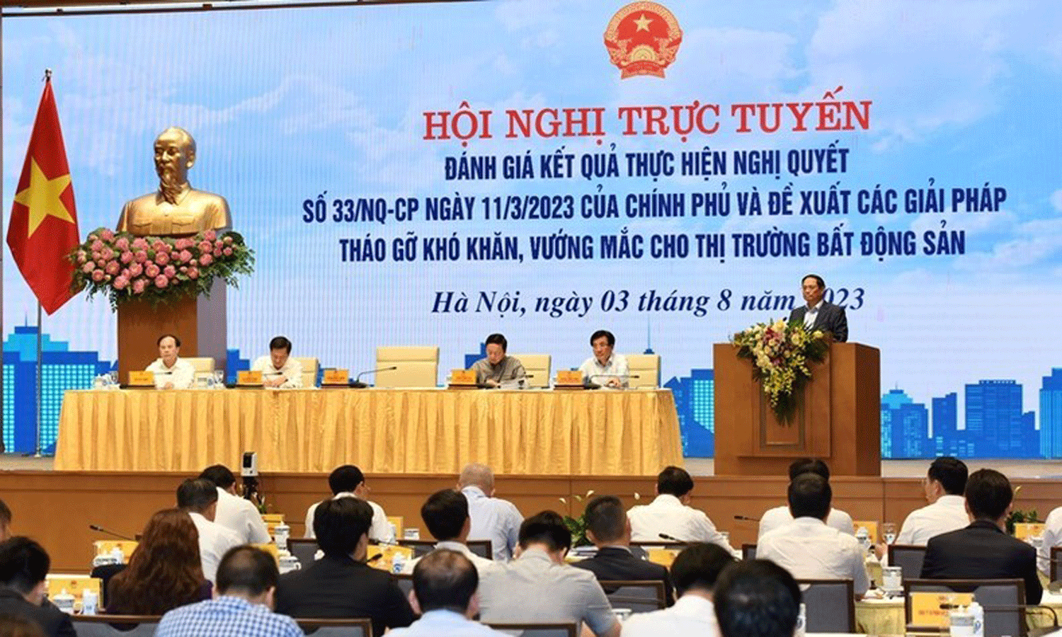 Prime Minister Pham Minh Chinh speaking at the conference (Photo: NDO/Tran Hai).