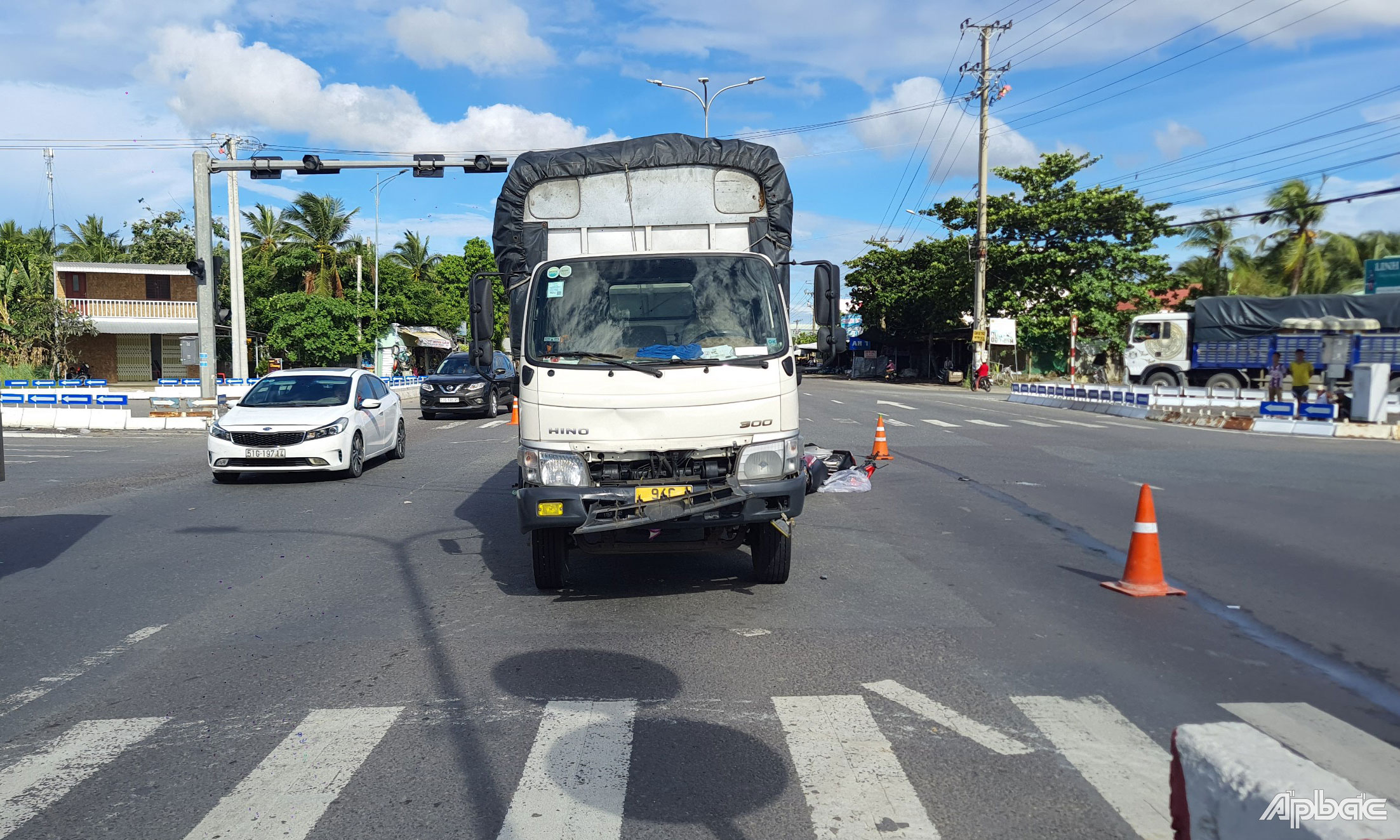 Hiện trường vụ tai nạn.