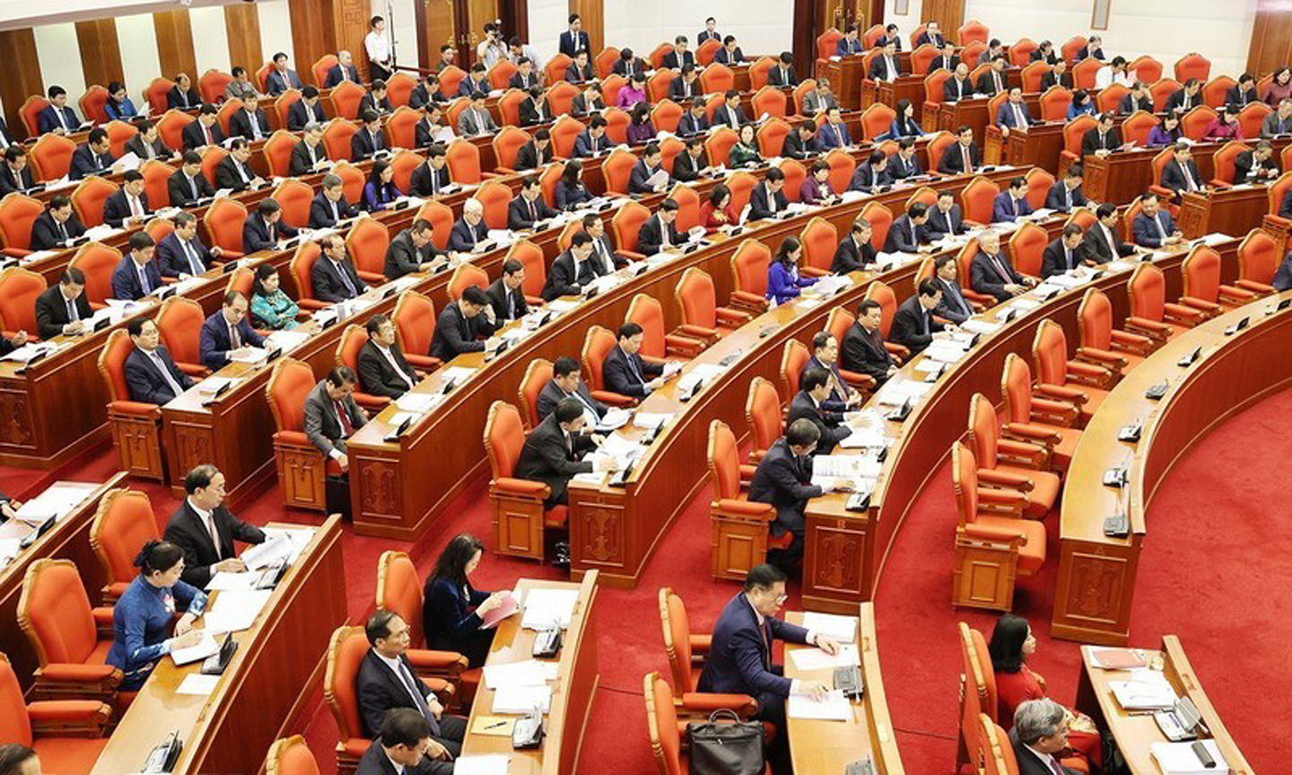 An overview of the eighth plenum of the 13th Party Central Committee. (Photo: VNA).