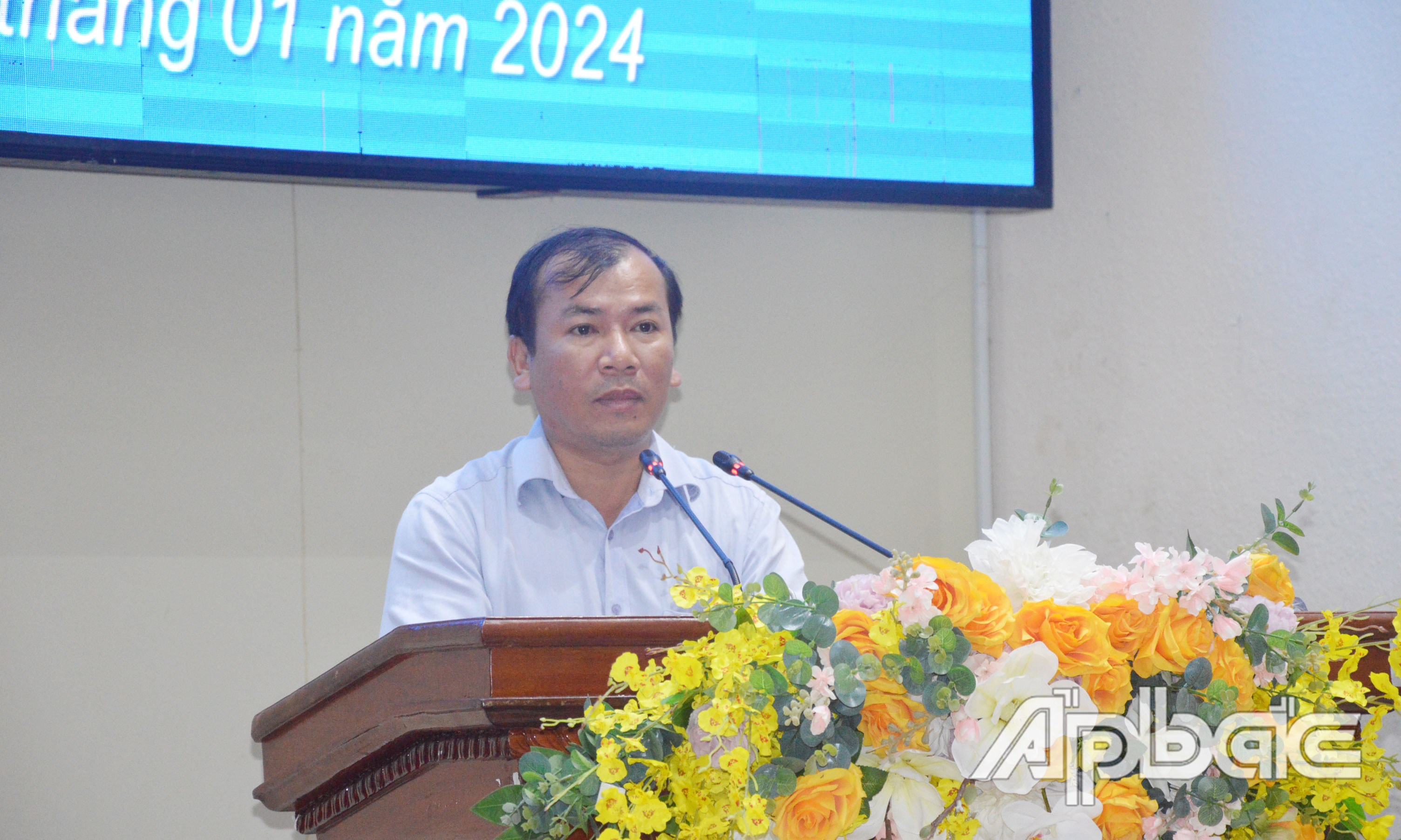 Lãnh đạo Sở Nông nghiệp và Phát triển nông thôn tỉnh phát biểu tại hội nghị.
