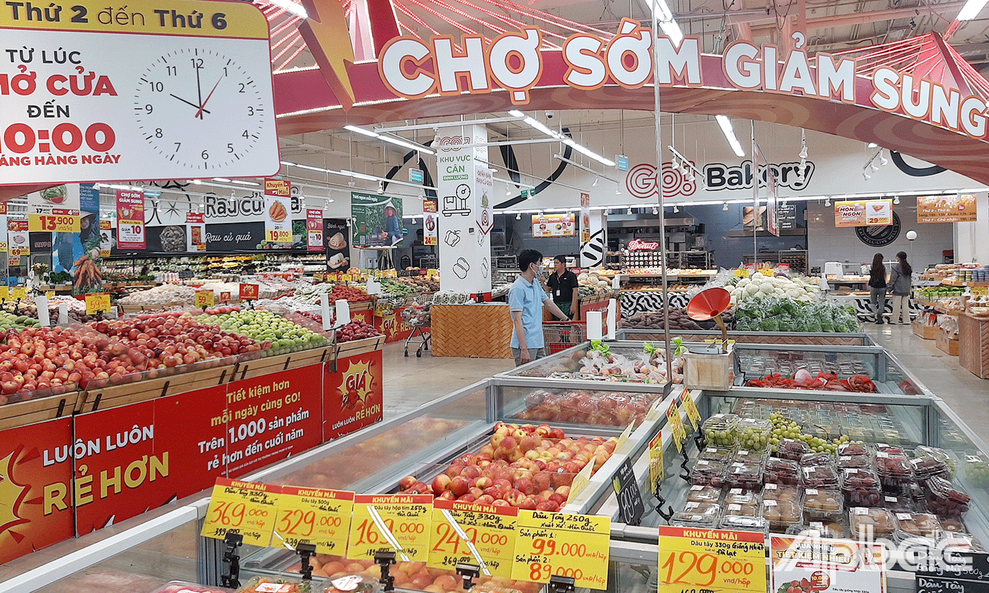 Siêu thị Go! Mỹ Tho có nhiều chương trình ưu đãi, hàng hoá dồi dào nhưng lượng khách đến mua sắm khá ít