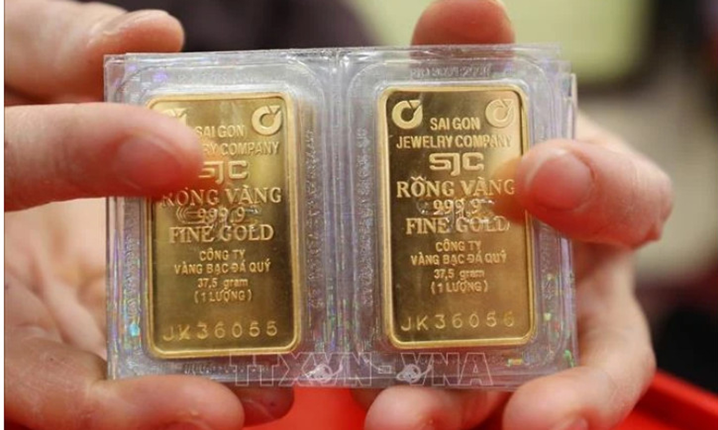 Giá vàng trong nước tăng 8% trong quý I. (Ảnh: Minh Quyết/TTXVN)