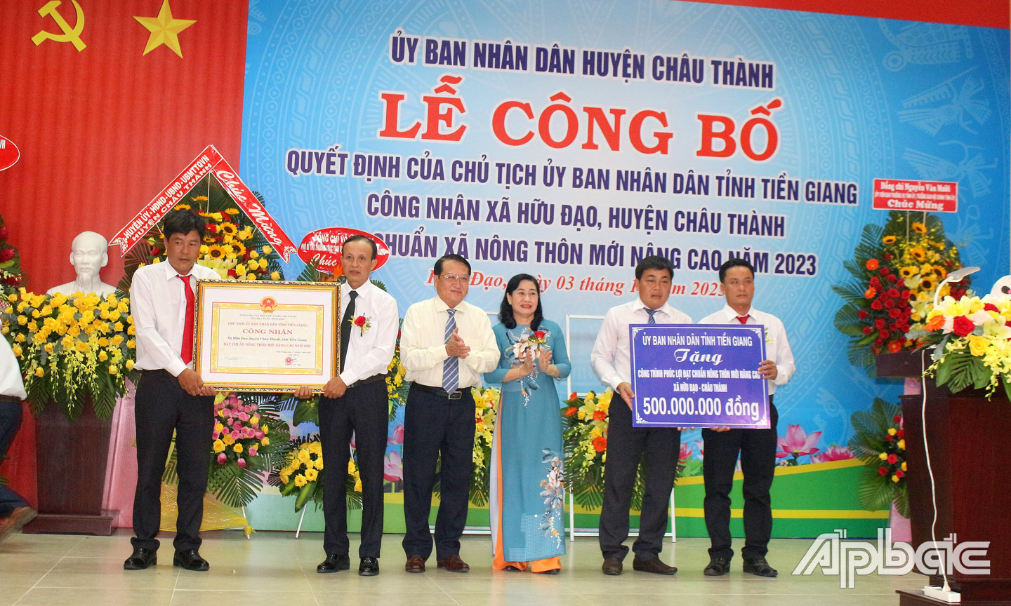 Nhập xã Hữu Đạo, xã Dưỡng Điềm và xã Bình Trưng, huyện Châu Thành thành 1 đơn vị hành chính, lấy tên gọi là xã Bình Trưng (ảnh LÊ MINH) 