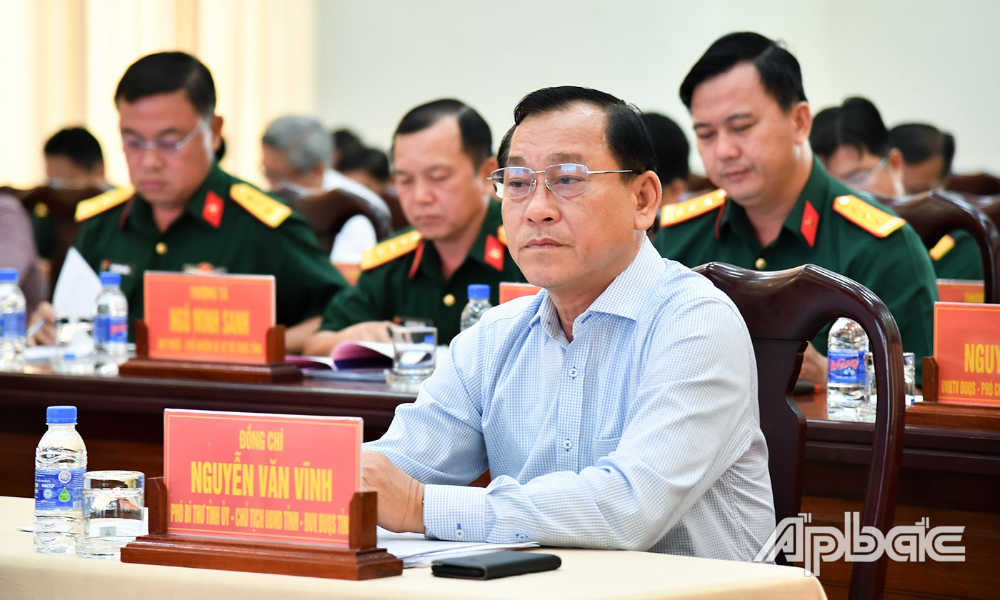 Đồng chí Nguyễn Văn Vĩnh, Phó Bí thư Tỉnh ủy, Chủ tịch UBND tỉnh tham dự hội nghị.