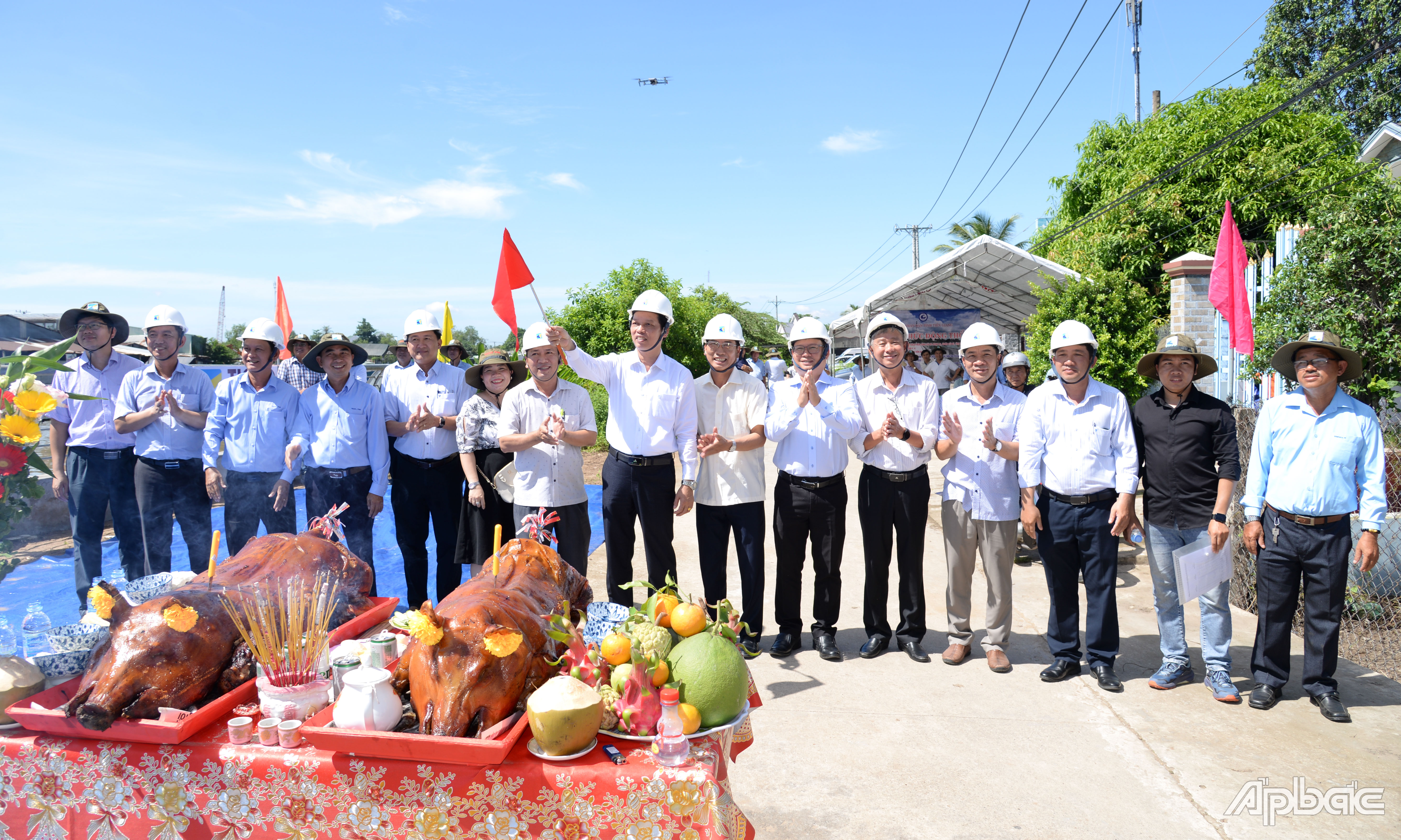 Nghi thức động thổ gói thầu thi công đoạn 3,4 do Công ty TNHH MTV Xây dựng Thủy lợi Ticco thi công.