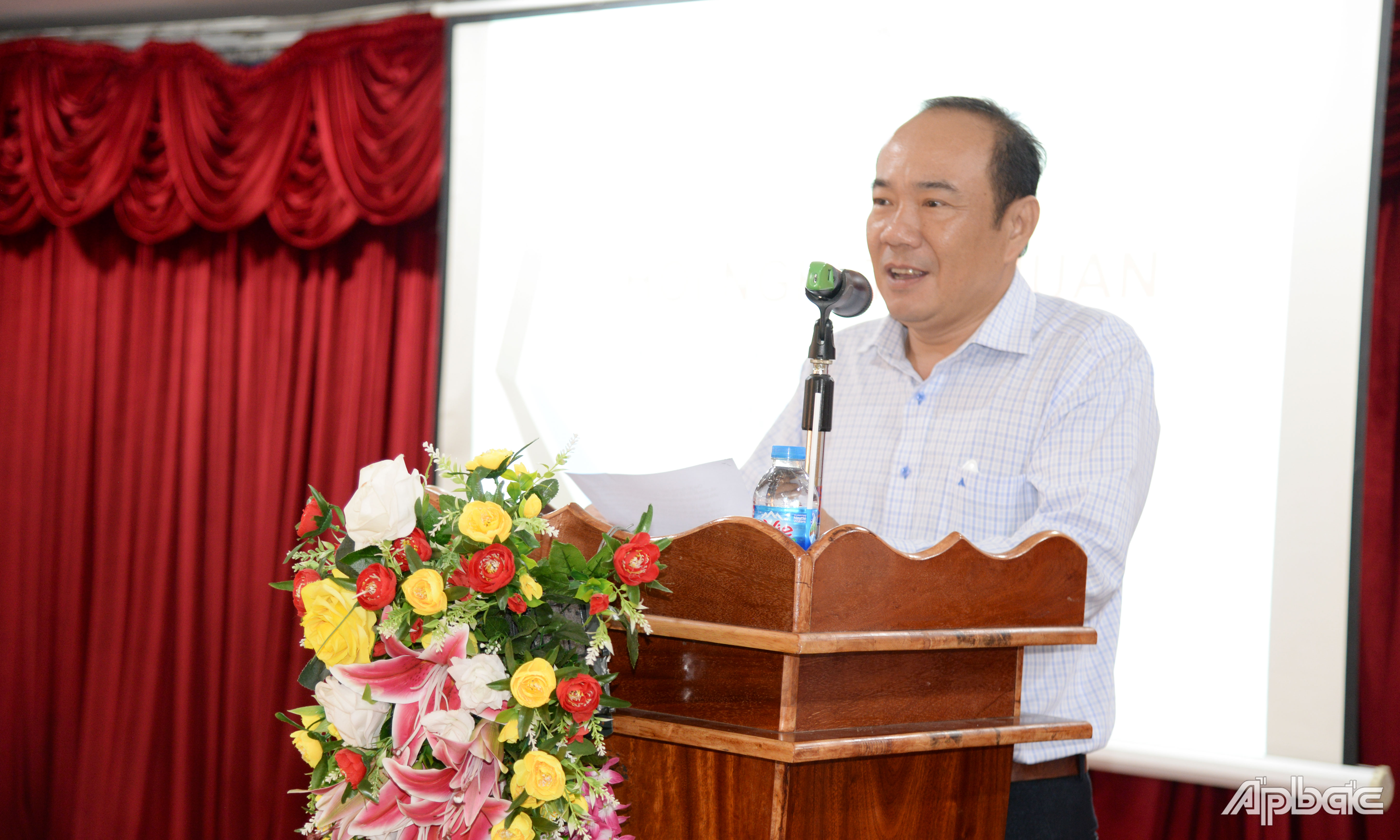 Đồng chí Lê Minh Khánh phát biểu khai mạc lớp tập huấn.