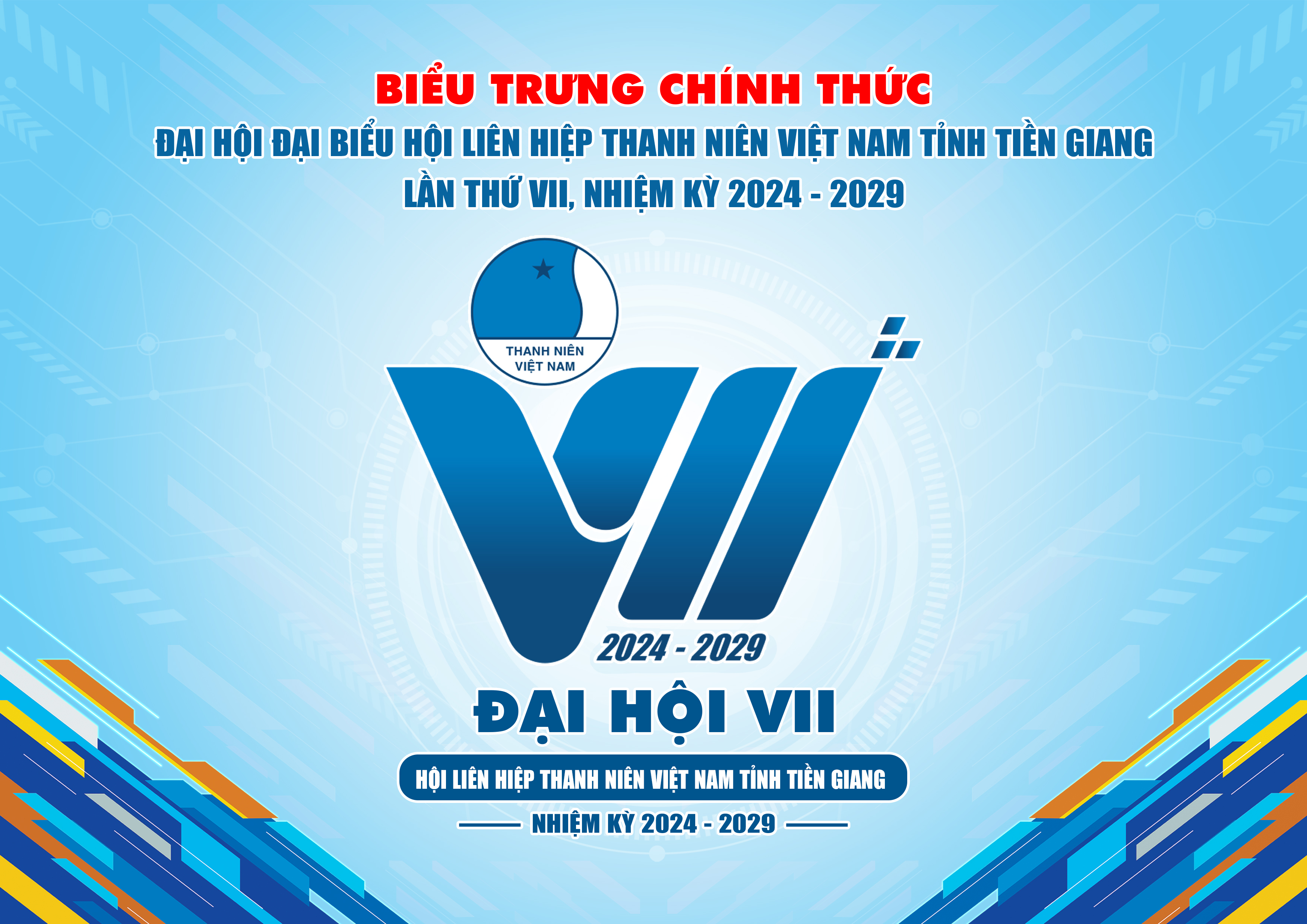 Biểu trưng chính thức của Đại hội đại biểu Hội LHTN Việt Nam tỉnh Tiền Giang lần thức VII, nhiệm kỳ 2024 - 2029