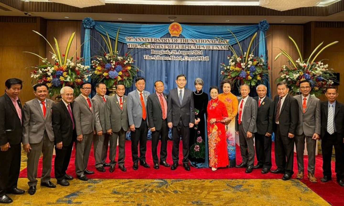 Participants at the ceremony held in Thailand on August 29 to mark the 79th anniversary of Vietnam’s National Day (Photo: VOV).