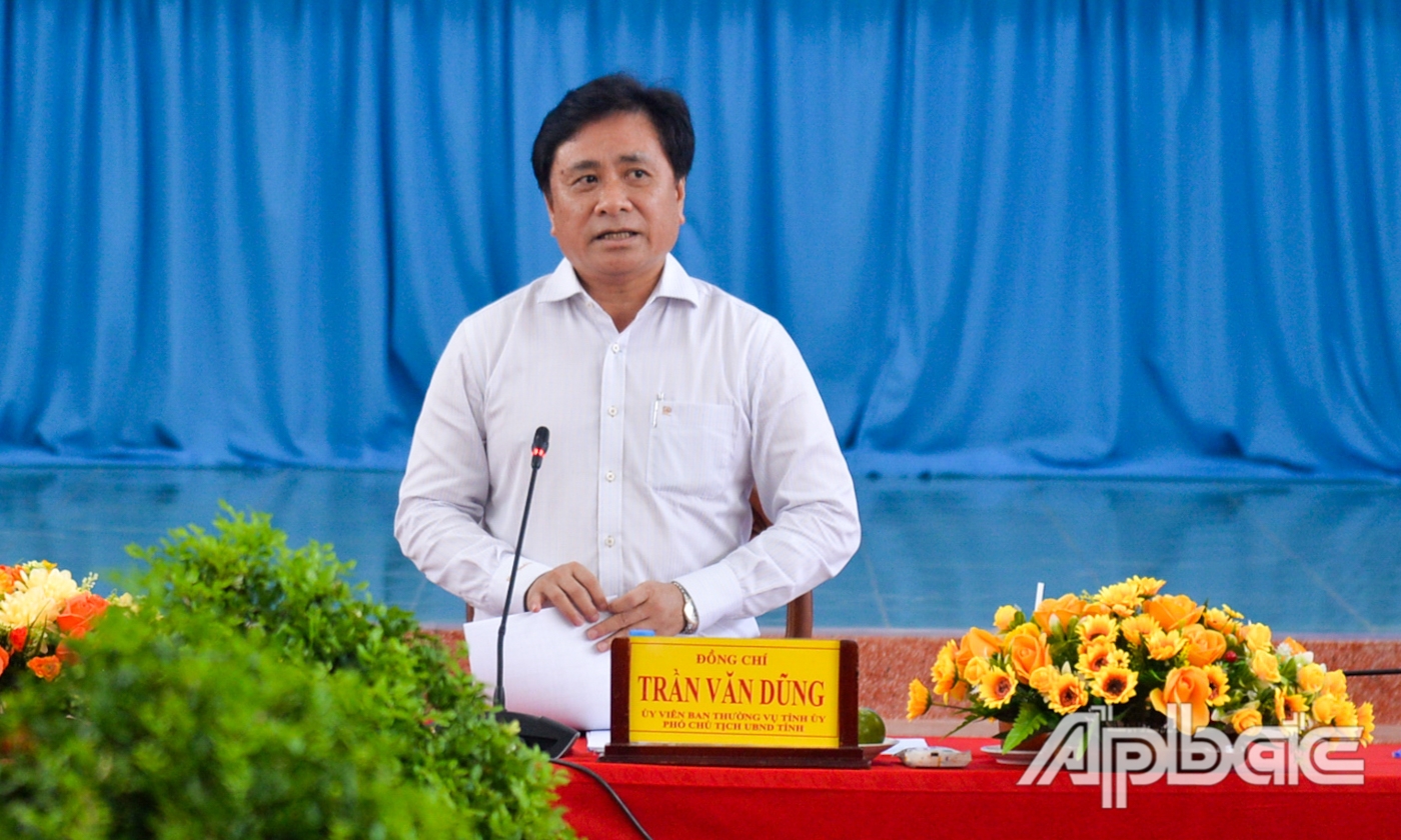 Đồng chí Trần Văn Dũng phát biểu tại buổi làm việc.