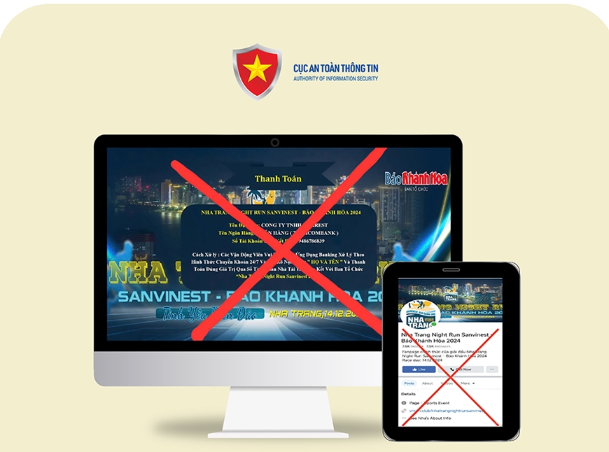 Xuất hiện hàng loạt Fanpage giả mạo các giải chạy, chương trình giải trí. Ảnh: Cục An toàn thông tin 