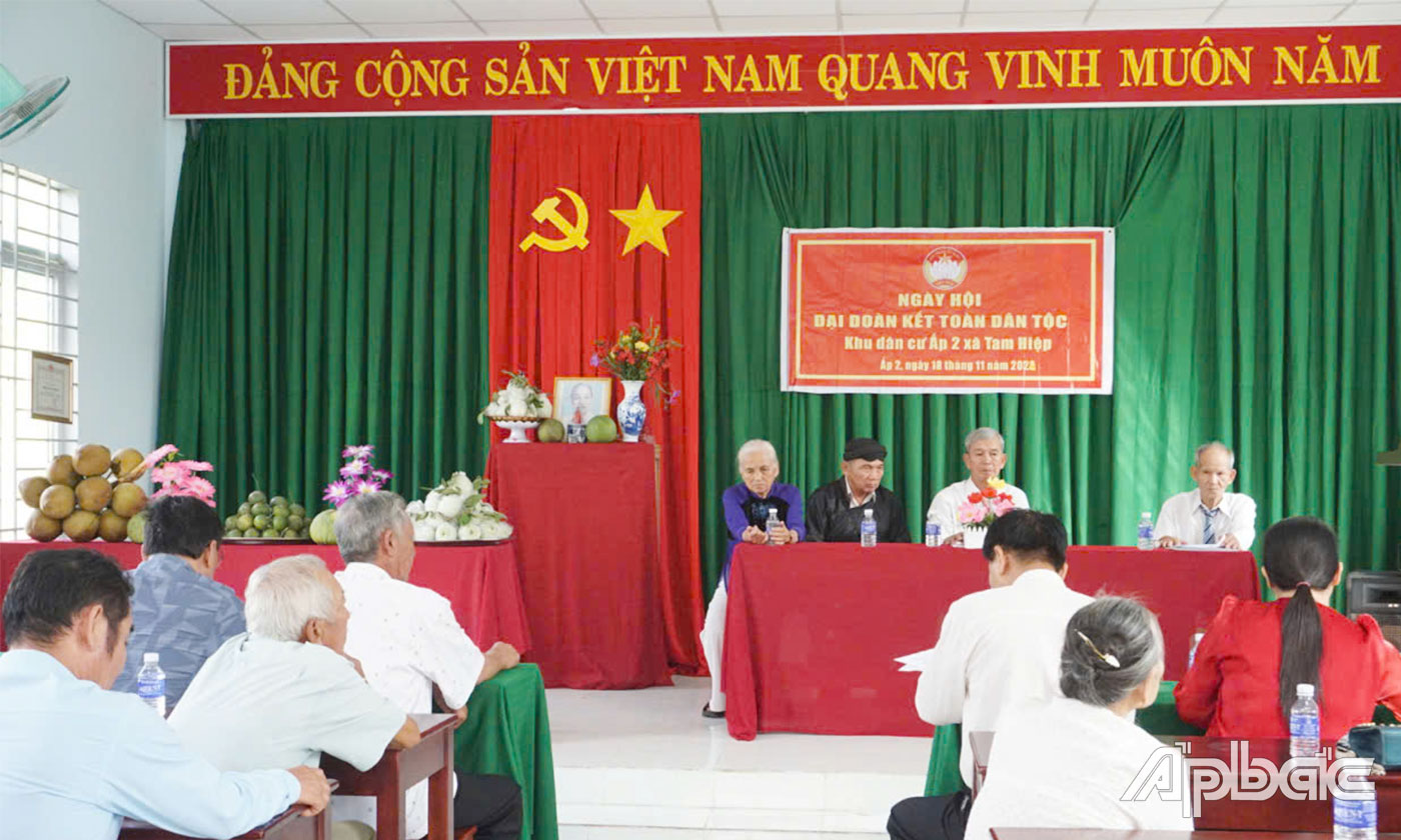 Quang cảnh Ngày hội tại ấp 2, xã Tam Hiệp, huyện Châu Thành. 