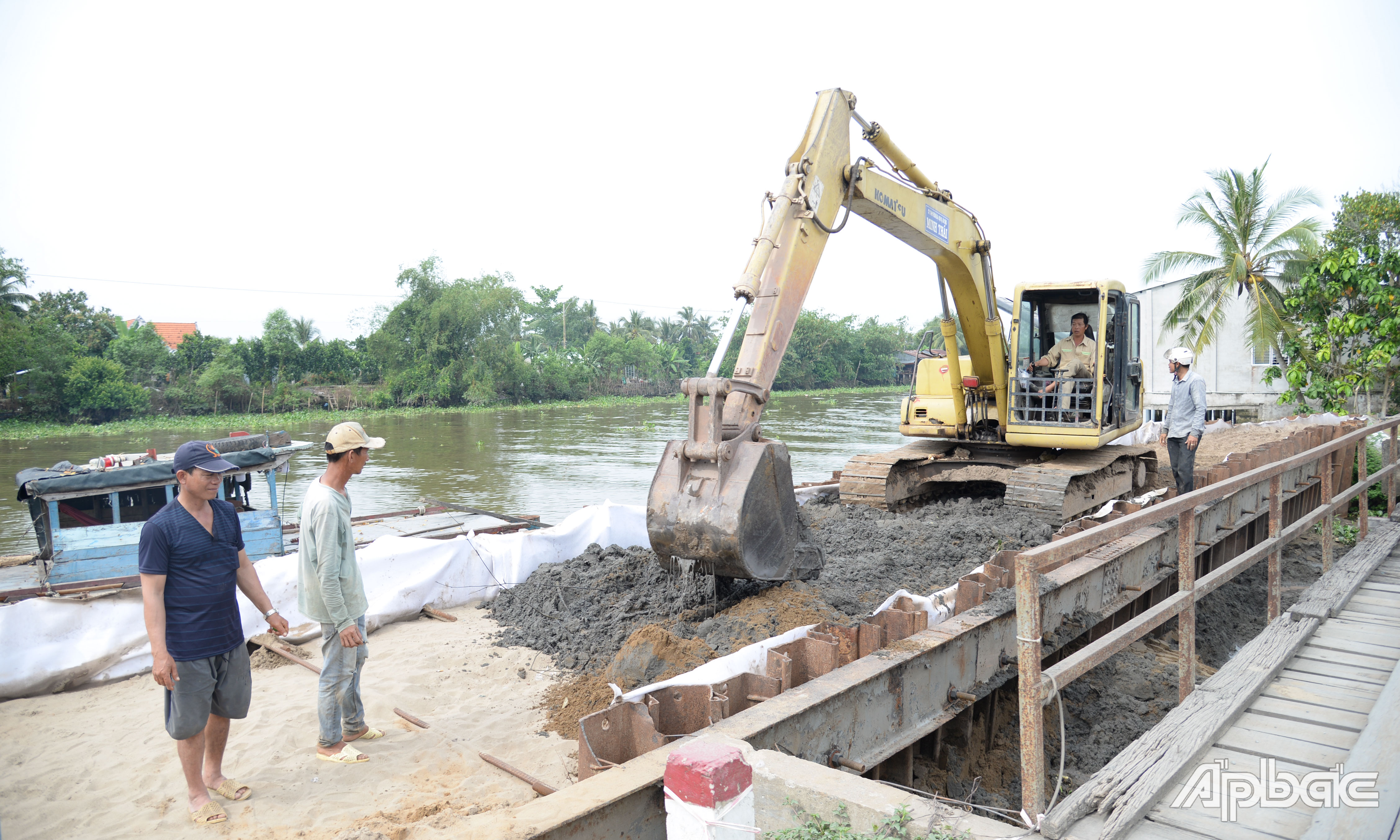 Nhà thầu đang tập trung đẩy nhanh tiến độ gói thầu.