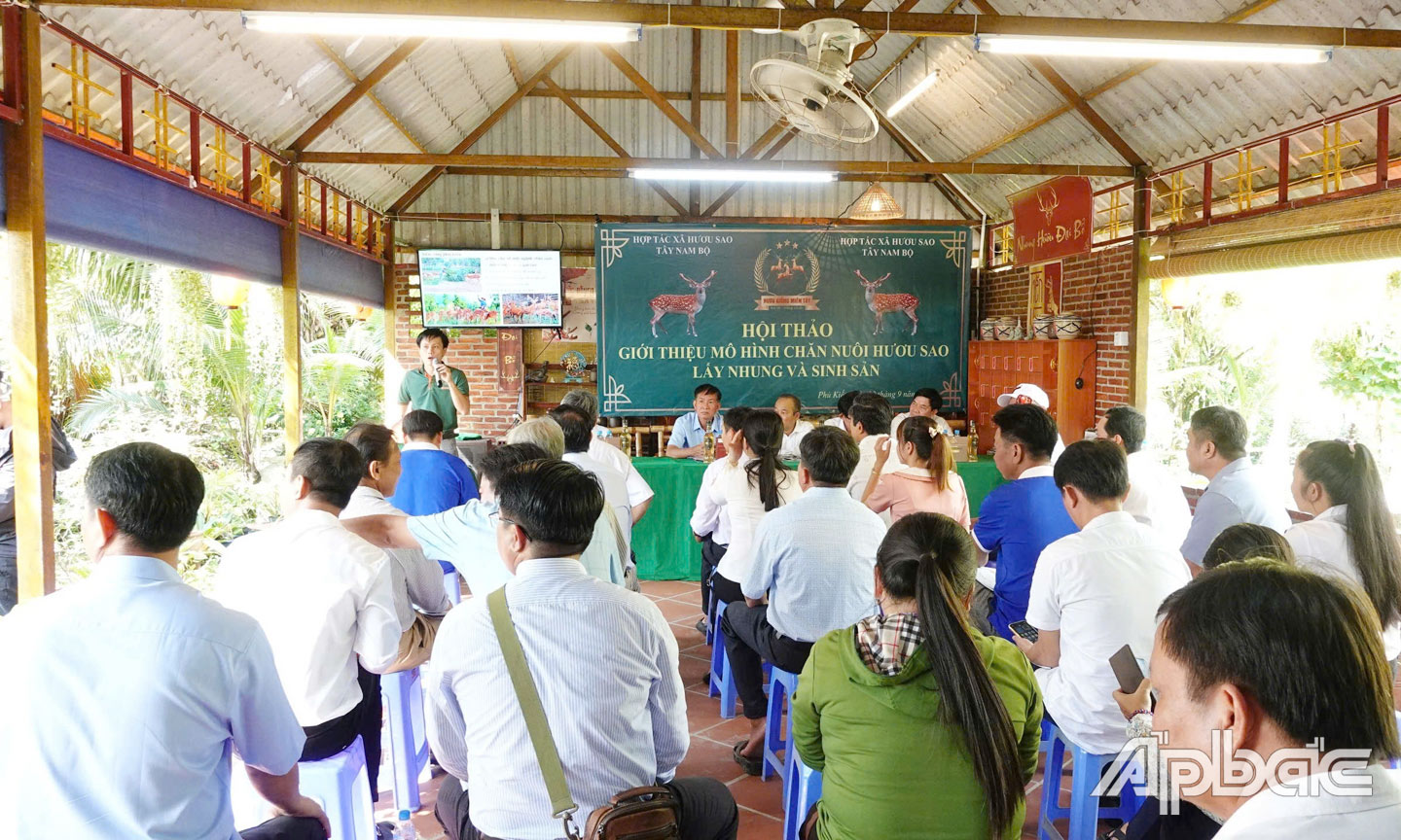 HTX Hươu sao Tây Nam bộ chia sẻ kinh nghiệm sản xuất, kinh doanh cho người dân và thanh niên địa phương. 