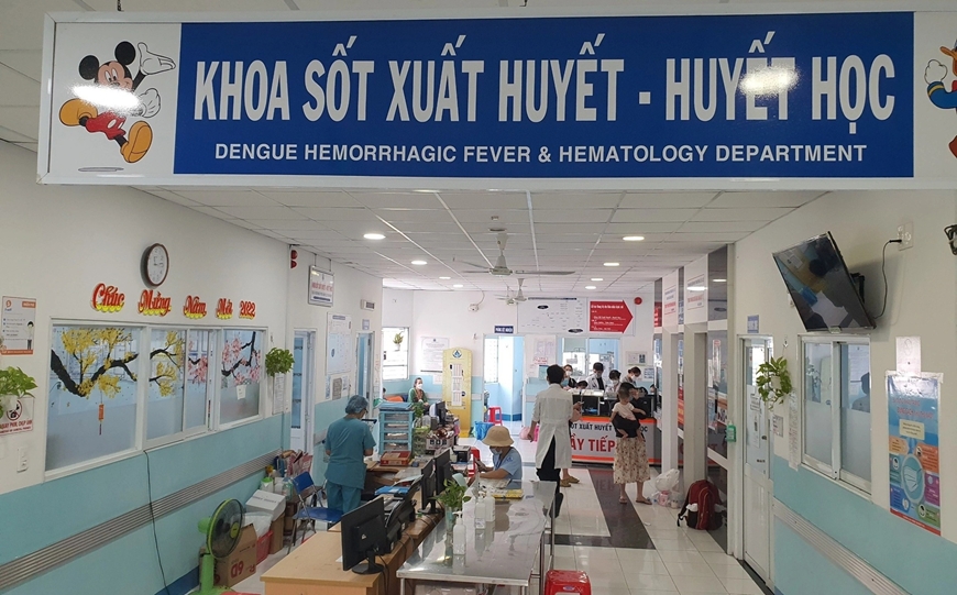 Khoa Sốt xuất huyết, Bệnh viện Nhi đồng 1, TP Hồ Chí Minh. Ảnh: HOÀNG LÊ 