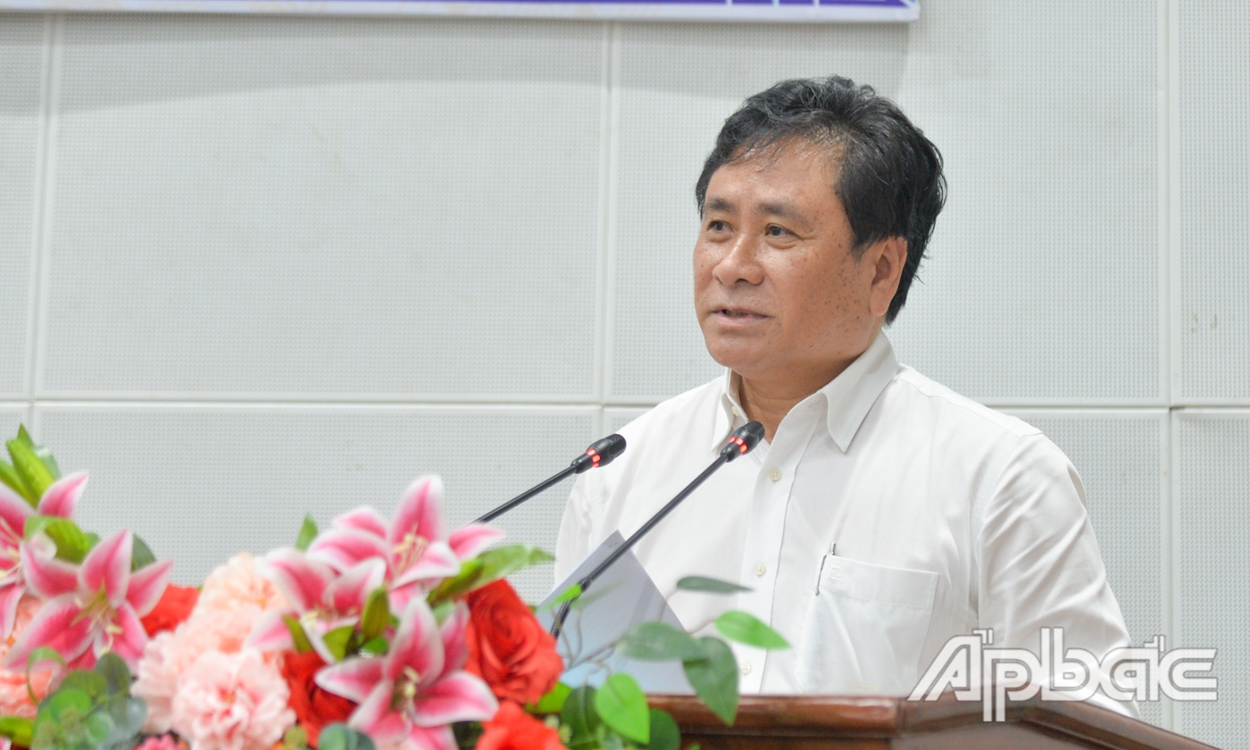Đồng chí Trần Văn Dũng phát biểu tại hội nghị.