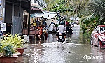 Triều cường gây ngập một số khu vực tại TP. Mỹ Tho