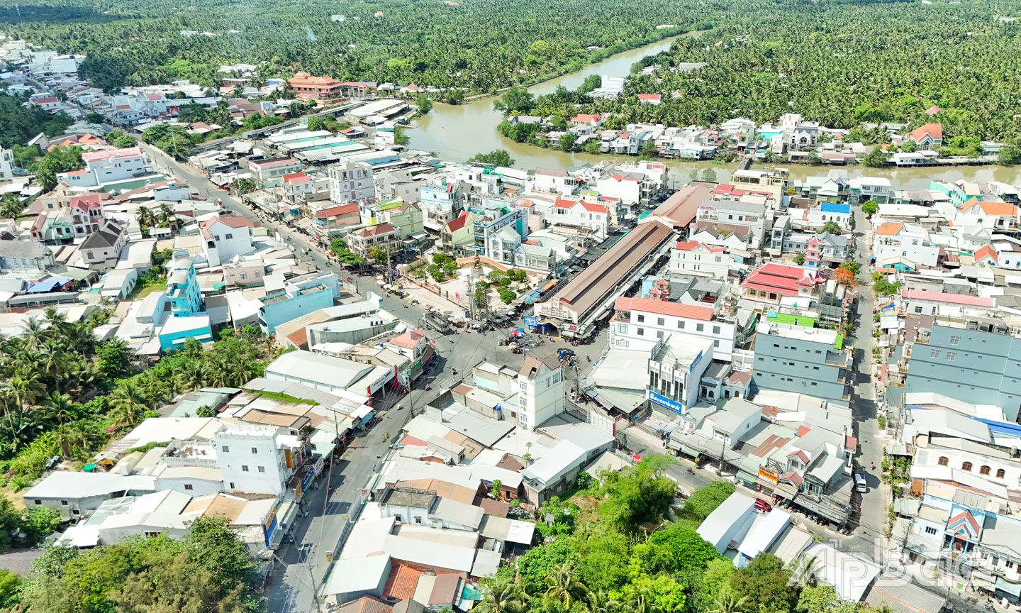 Một góc đô thị Vĩnh Kim, xã Vĩnh Kim, huyện Châu Thành