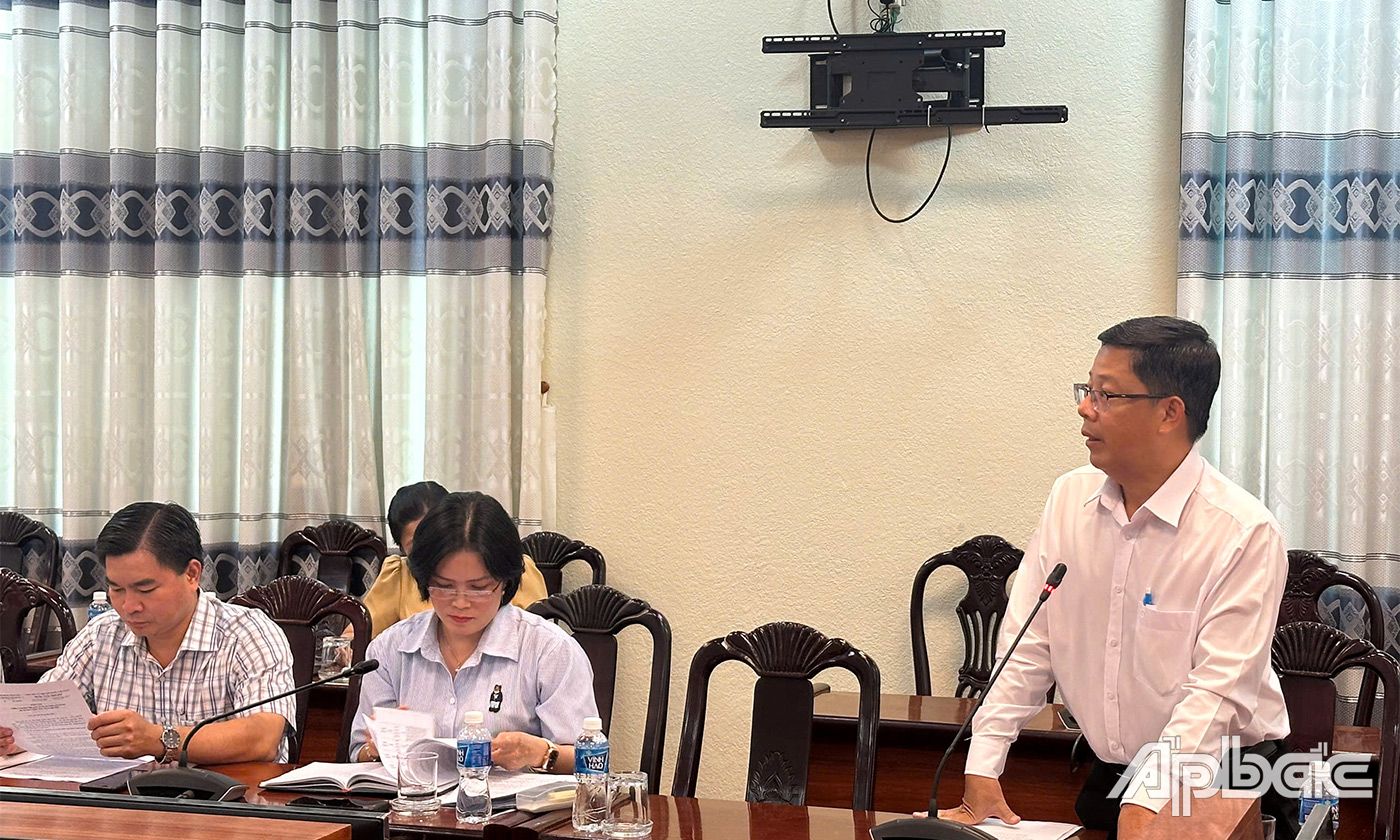 Đồng chí Trần Thanh Nguyên phát biểu tại cuộc họp