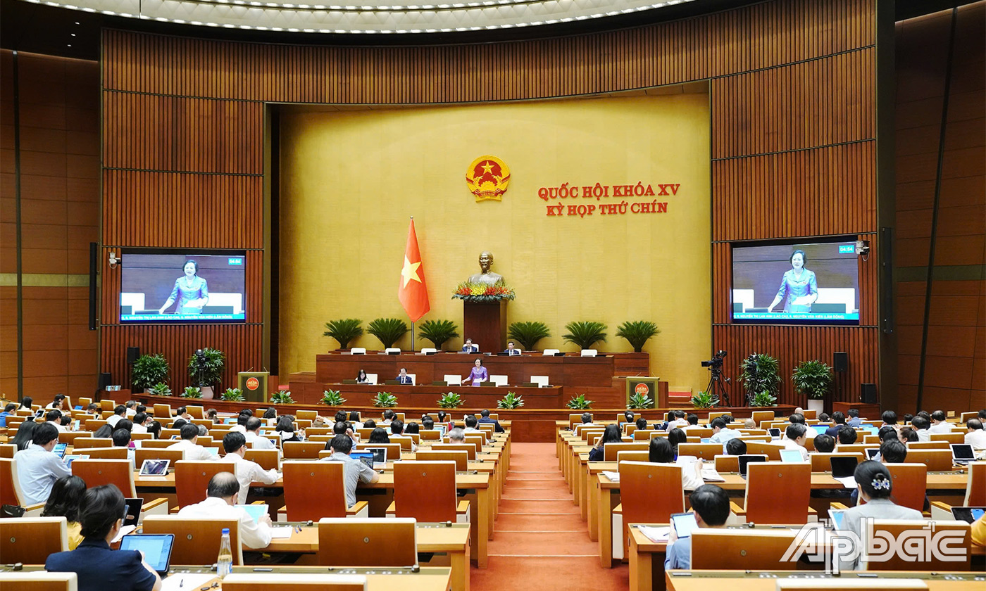 Quang cảnh phiên thảo luận tại hội trường