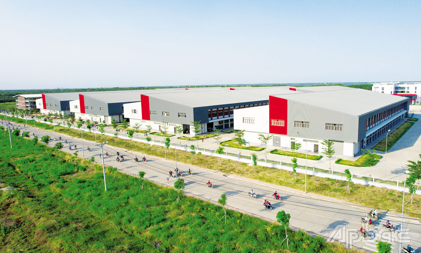 Cụm công nghiệp Gia Thuận 1, huyện Gò Công Đông hiện đã đi vào hoạt động.                                                                                                                                                                                                                 Ảnh: MINH THÀNH