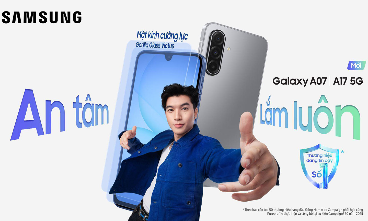 Trải nghiệm các tính năng AI thiết yếu và bảo mật với Samsung Galaxy A17 và Galaxy A07
