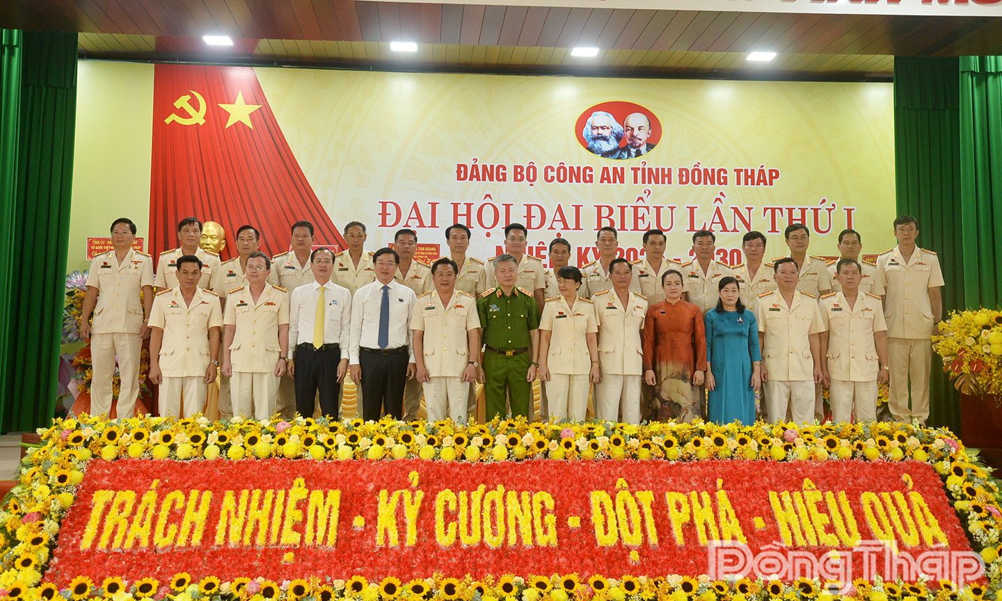 Đại hội Công an tỉnh Đồng Tháp lần thứ I, nhiệm kỳ 2025 - 2030 thành công tốt đẹp