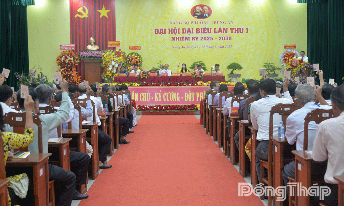 Đại biểu biểu quyết thông qua các chỉ tiêu Nghị quyết.
