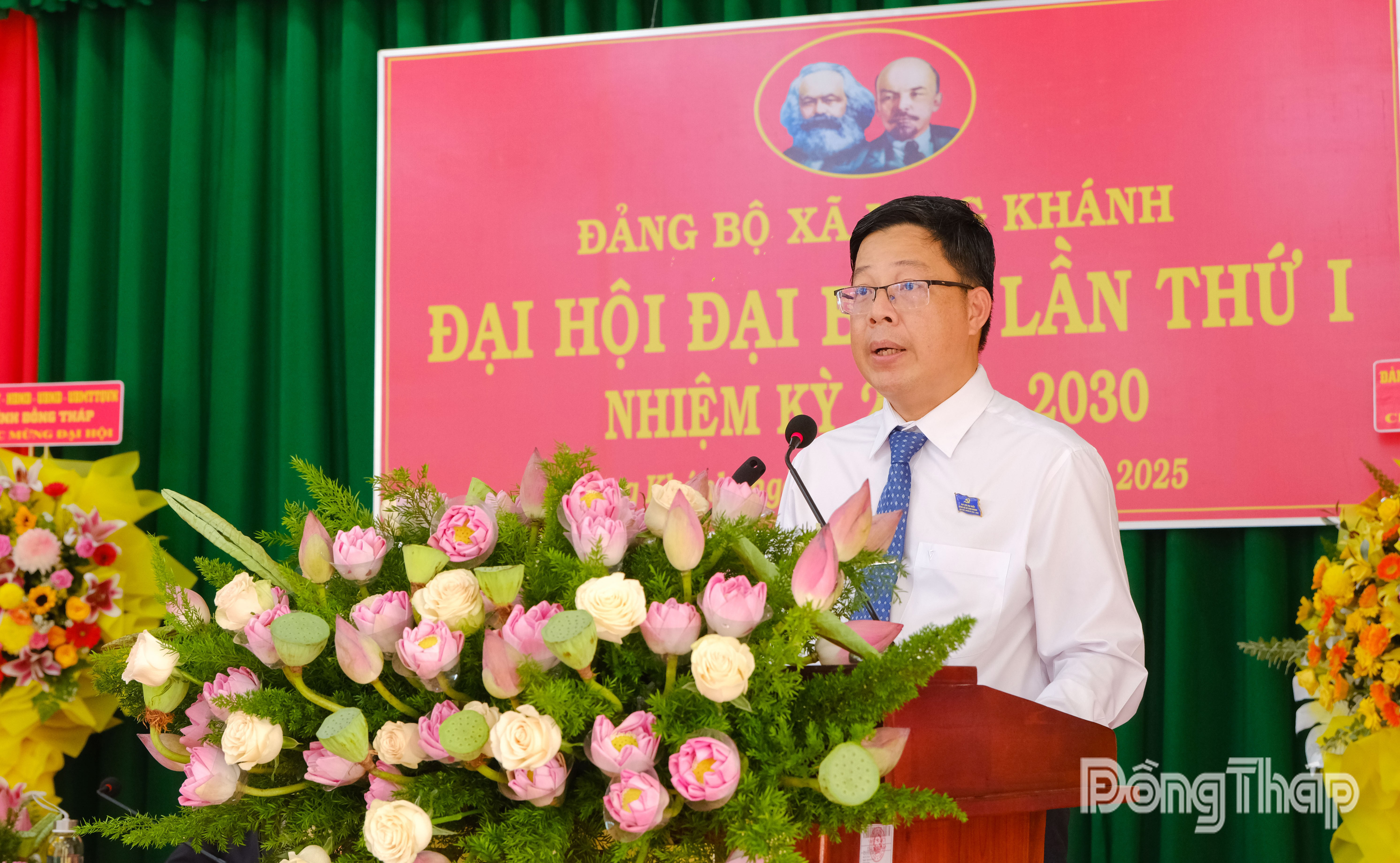 Đồng chí Trần Thanh Nguyên, Ủy viên Ban Thường vụ Tỉnh ủy, Phó Chủ tịch HĐND tỉnh Đồng Tháp phát biểu chỉ đạo Đại hội.