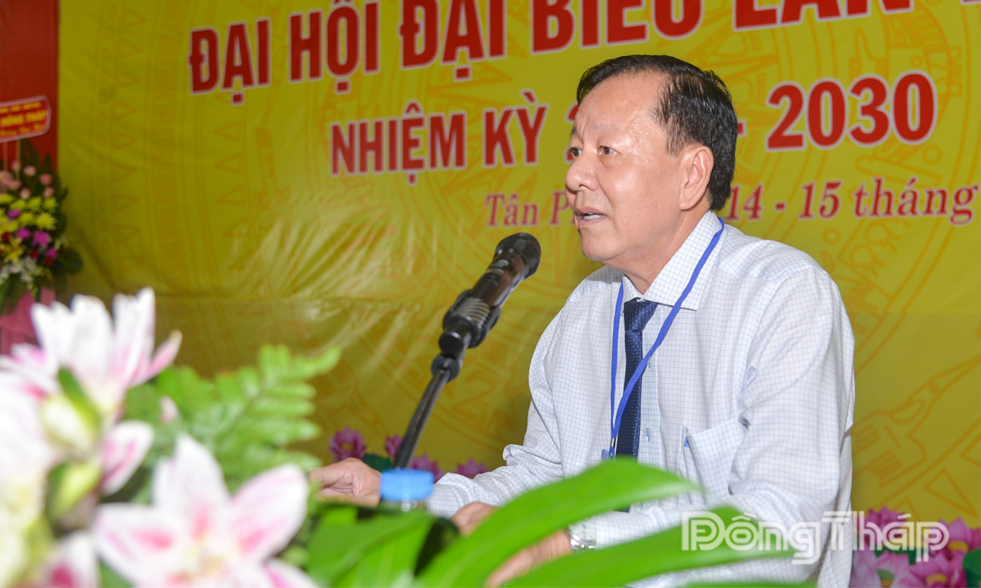 Đồng chí Phan Văn Hợp phát biểu chỉ đạo tại Đại hội.
