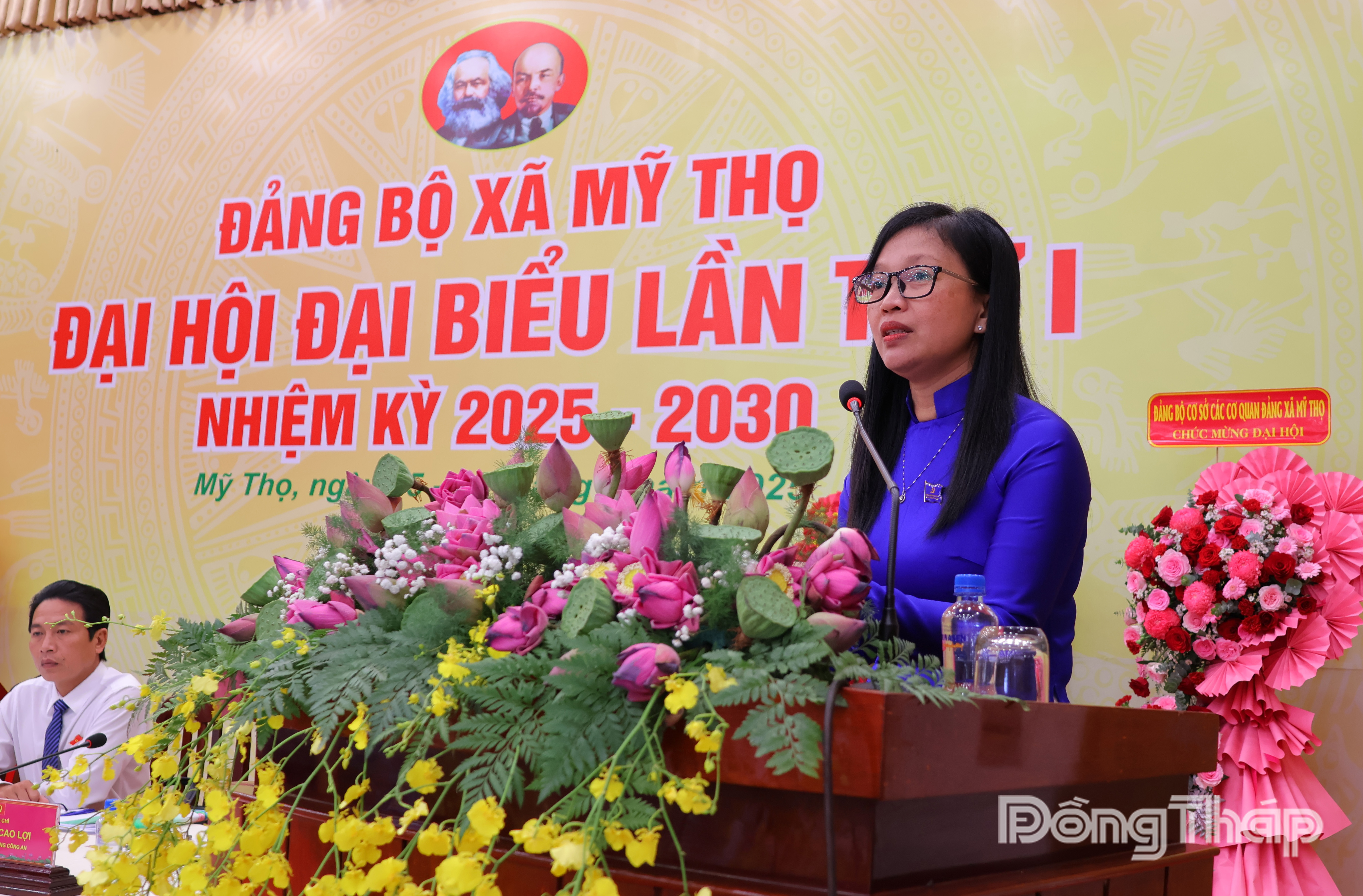 Đồng chí Nguyễn Thị Kim Tuyến – Ủy viên Ban Thường vụ Tỉnh ủy, Trưởng Ban Tuyên giáo và Dân vận Tỉnh ủy Đồng Tháp phát biểu chỉ đạo Đại hội.
