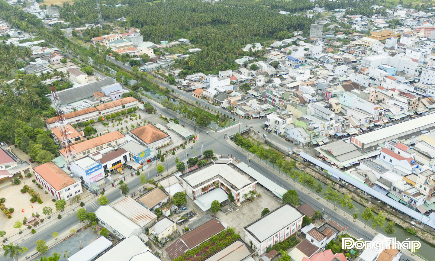 Xã Vĩnh Bình chụp từ trên cao.