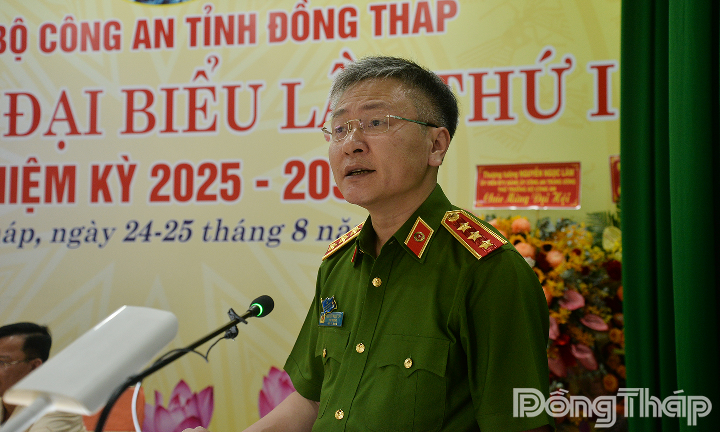 Thượng tướng Nguyễn Ngọc Lâm phát biểu chỉ đạo.