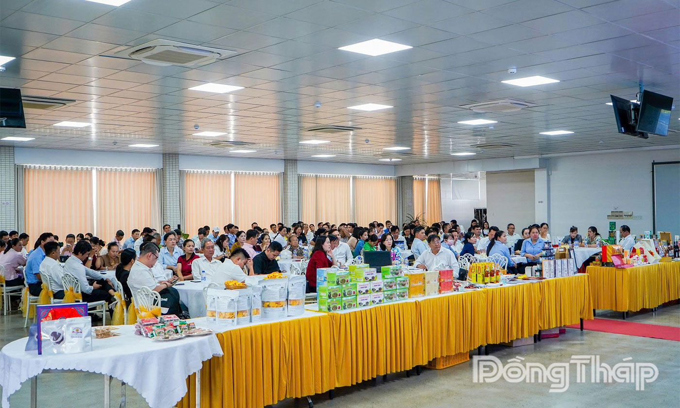 Quang cảnh Hội nghị kết nối cung cầu sản phẩm tỉnh Đồng Tháp.