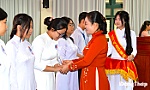 Phó Bí thư Thường trực Tỉnh ủy Đồng Tháp Nguyễn Hải Trâm dự Lễ khai giảng tại Trường THPT Nguyễn Đình Chiểu