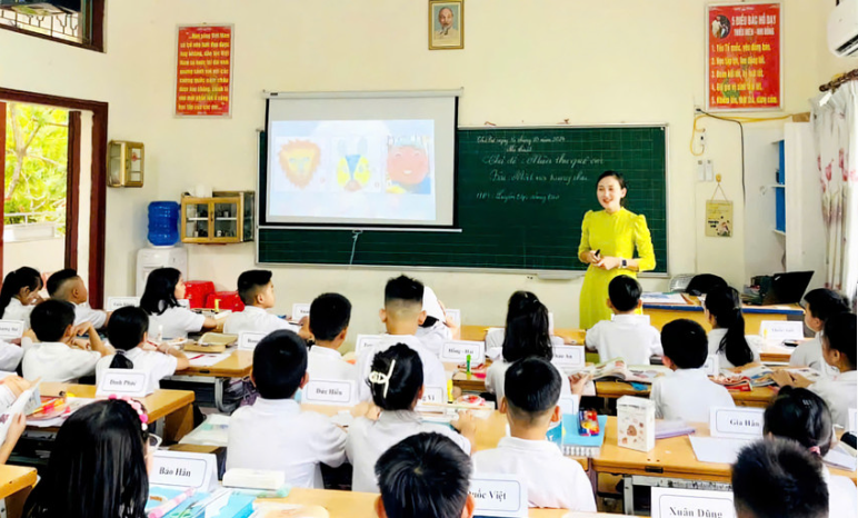 Một lớp học của Trường Tiểu học Chi Lăng (Lương Văn Tri, Lạng Sơn). Ảnh: gdtd.vn.