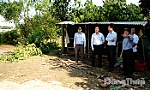 Khảo sát tình hình sạt lở bờ sông Tiền tại xã Tân Long