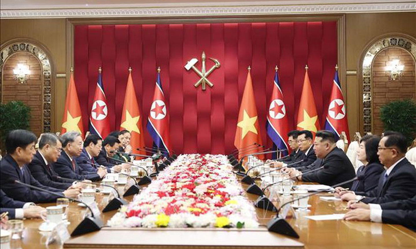 Tổng Bí thư Tô Lâm hội đàm với Tổng Bí thư, Chủ tịch Quốc vụ Triều Tiên Kim Jong Un