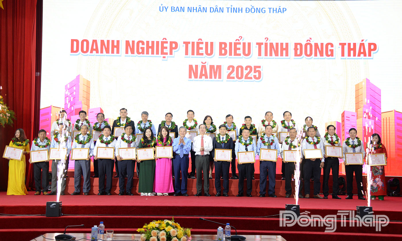 Đồng Tháp: Họp mặt, khen thưởng, tôn vinh doanh nghiệp, doanh nhân tiêu biểu