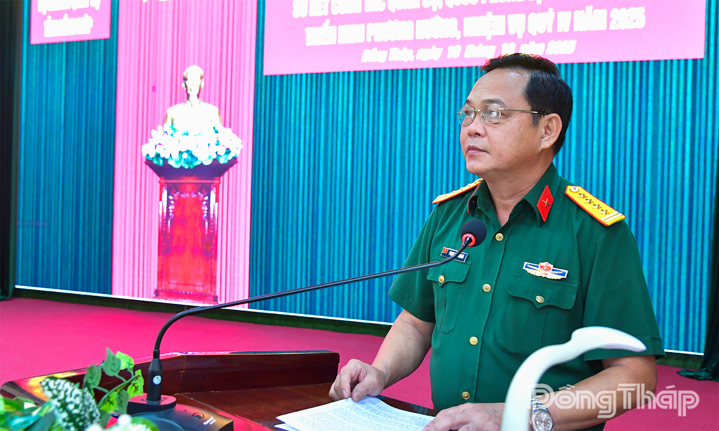 Đồng Tháp: Sơ kết công tác quân sự, quốc phòng địa phương quý III năm 2025