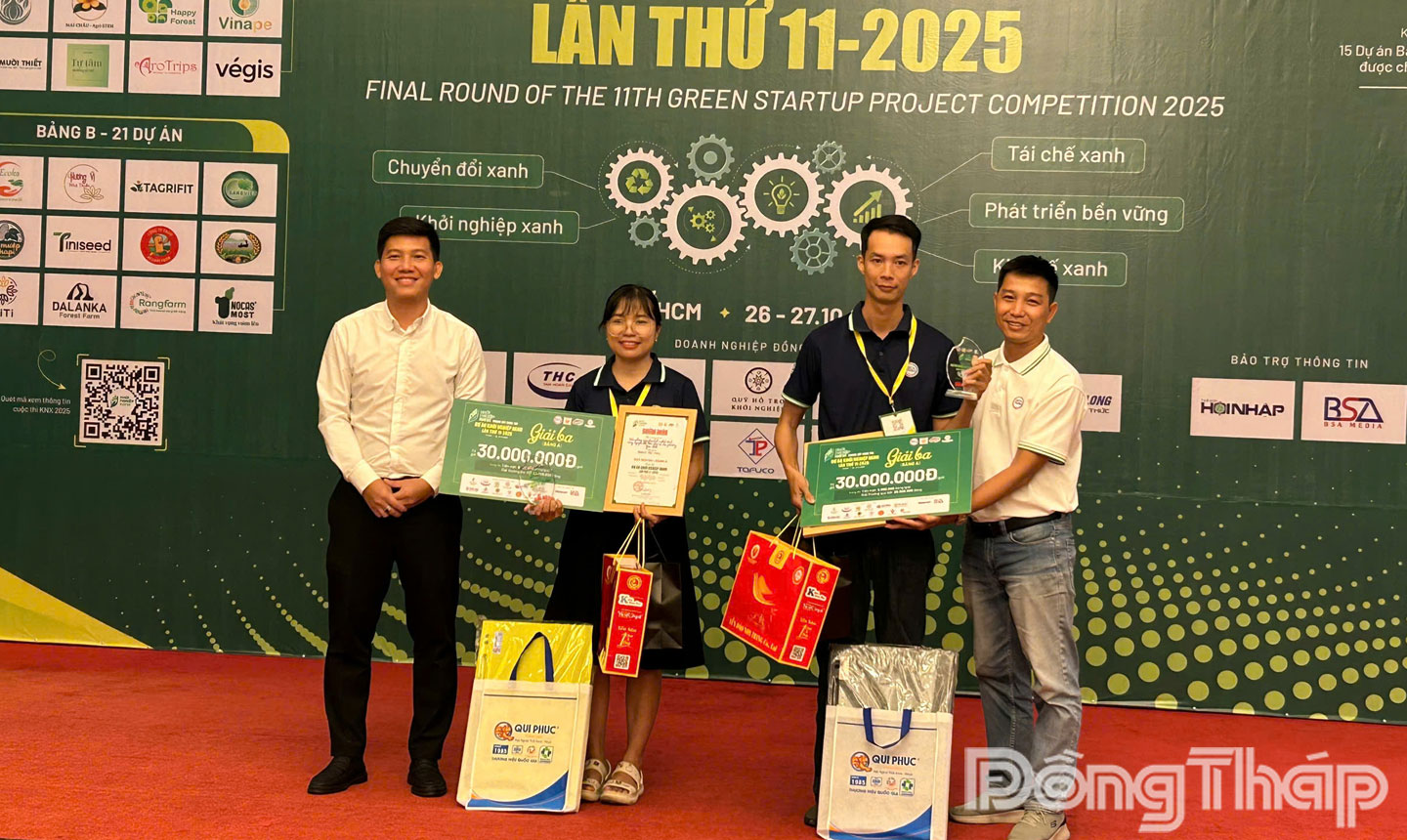 Đồng Tháp đoạt 3 giải tại Cuộc thi Dự án Khởi nghiệp Xanh lần thứ 11 - năm 2025