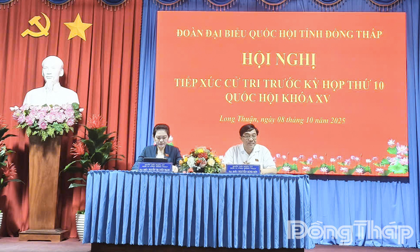 ĐBQH tỉnh tiếp xúc cử tri phường Long Thuận.