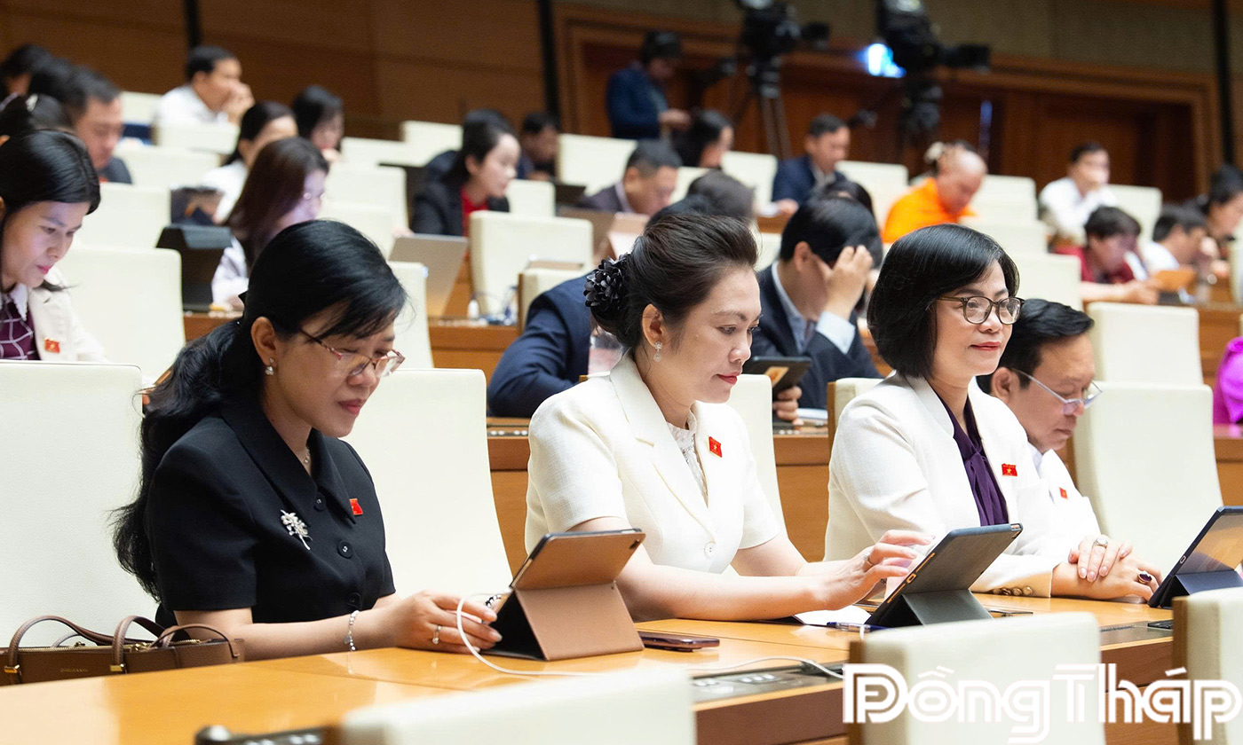 Đoàn ĐBQH tỉnh Đồng Tháp tham dự phiên họp toàn thể