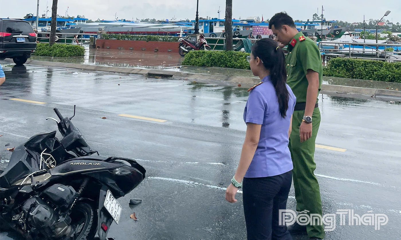 Hiện trường vụ tai nạn.