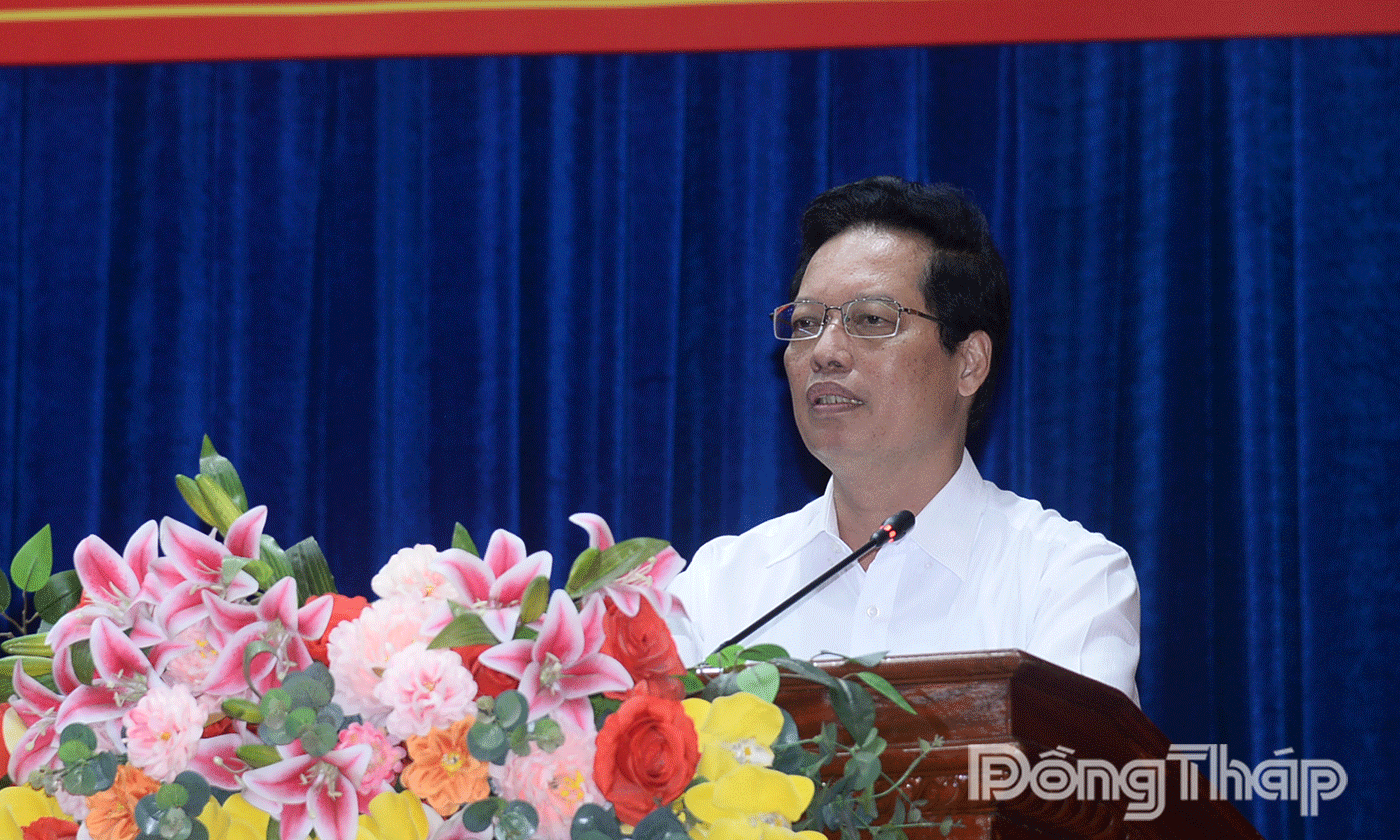 đồng chí Nguyễn Thành Diệu, Tỉnh ủy viên, Phó Chủ tịch UBND tỉnhchuyên đề: Định hướng phát triển hạ tầng giao thông tỉnh Đồng Tháp, giai đoạn 2025 - 2030.