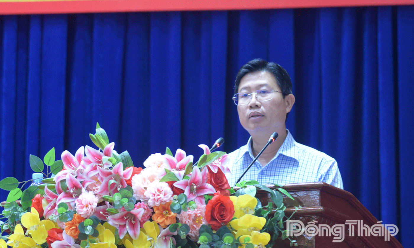 đồng chí Huỳnh Minh Tuấn, Tỉnh uỷ viên, Phó Chủ tịch UBND tỉnhĐịnh hướng phát triển kinh tế số, đổi mới sáng tạo, thúc đẩy hoạt động khoa học công nghệ tỉnh Đồng Tháp.