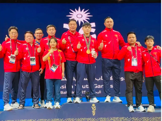 Môn cử tạ giành tấm HCV duy nhất cho Đoàn thể thao Việt Nam tại Đại hội thể thao trẻ châu Á 2025. Ảnh: TRUNG THÀNH