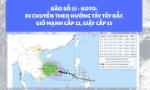 Bão số 15 - KOTO: Di chuyển theo hướng Tây Tây Bắc, sức gió mạnh cấp 12, giật cấp 15