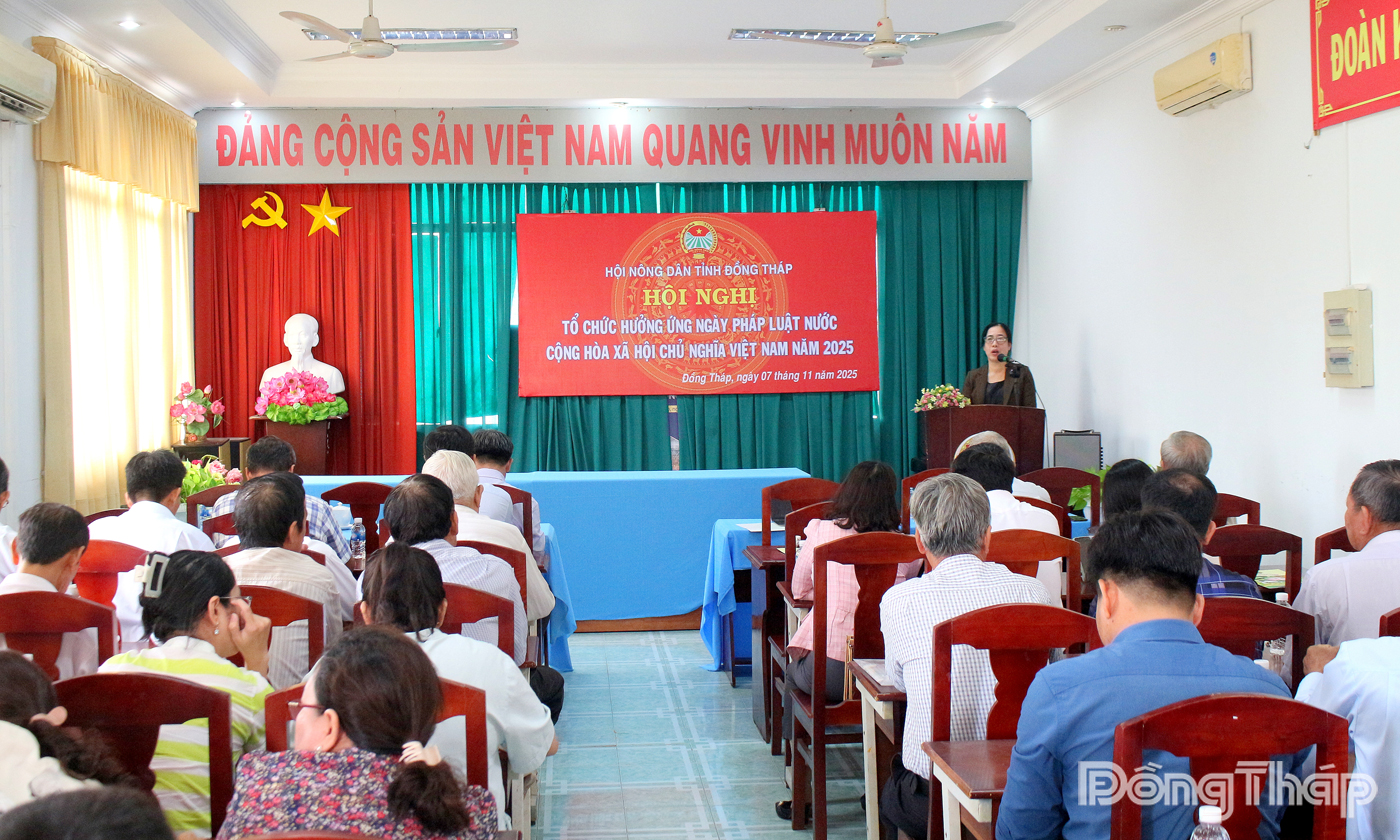 Hội Nông dân tỉnh Đồng Tháp hưởng ứng Ngày Pháp luật Việt Nam