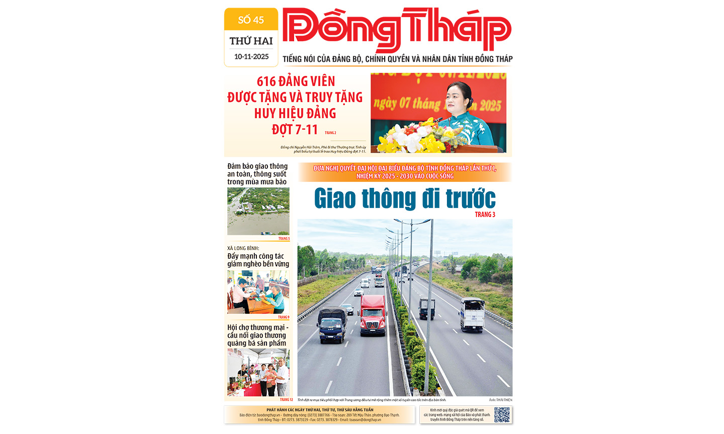 Đón đọc Báo Đồng Tháp số ra ngày 10-11