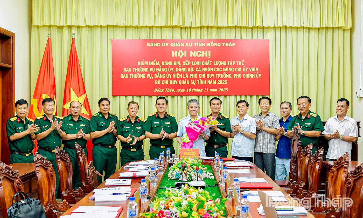 Đảng ủy Quân sự tỉnh Đồng Tháp kiểm điểm, đánh giá chất lượng tập thể, cá nhân năm 2025